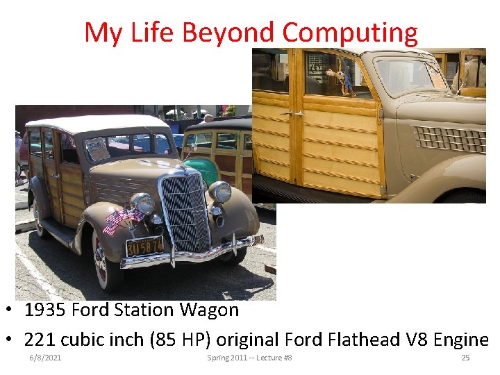 My Life Beyond Computing • 1935 Ford Station Wagon • 221 cubic inch (85