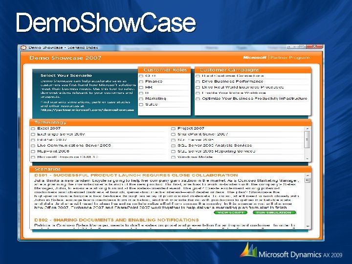 Demo. Show. Case Demo. Show. Case
