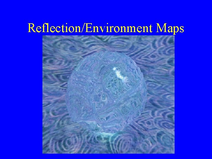 Reflection/Environment Maps 
