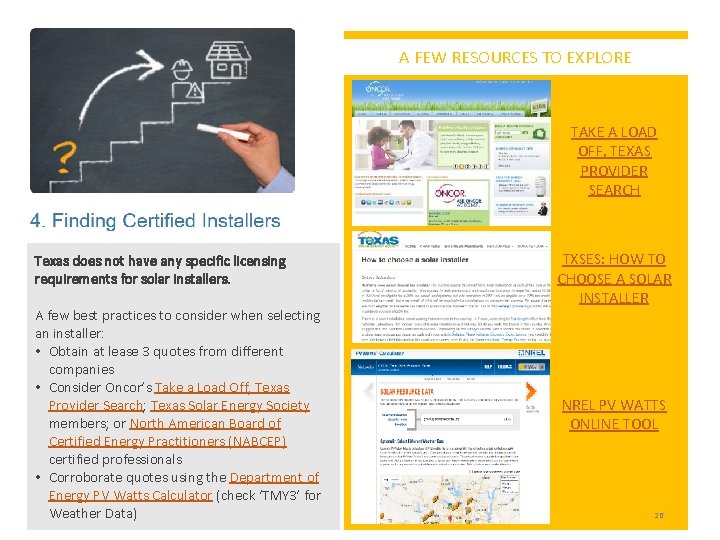 A FEW RESOURCES TO EXPLORE TAKE A LOAD OFF, TEXAS PROVIDER SEARCH Texas does