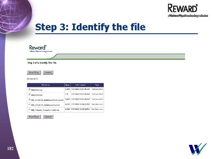 Step 3: Identify the file 182 