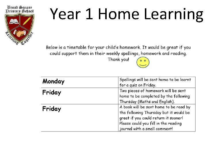 Year 1 Home Learning 