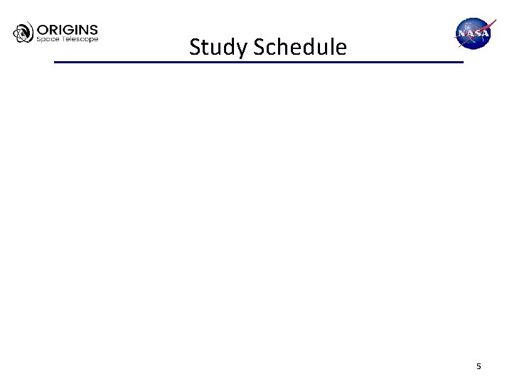 Study Schedule 5 