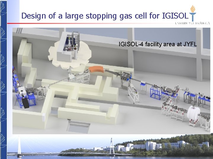 Design of a large stopping gas cell for IGISOL-4 facility area at JYFL 