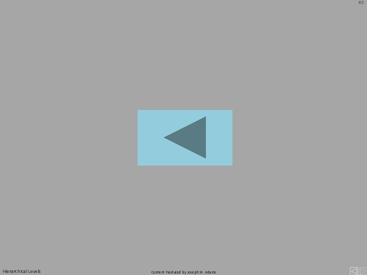 63 Hierarchical Levels Content Produced by Joseph M. Adams 63 Hierarchical Levels Content Produced by Joseph M. Adams