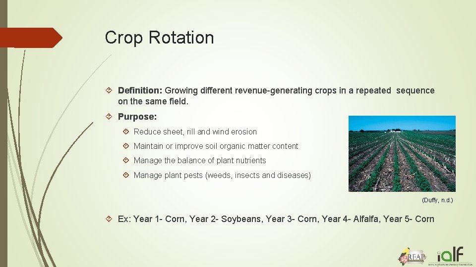 Crop Rotation Definition: Growing different revenue-generating crops in a repeated sequence on the same