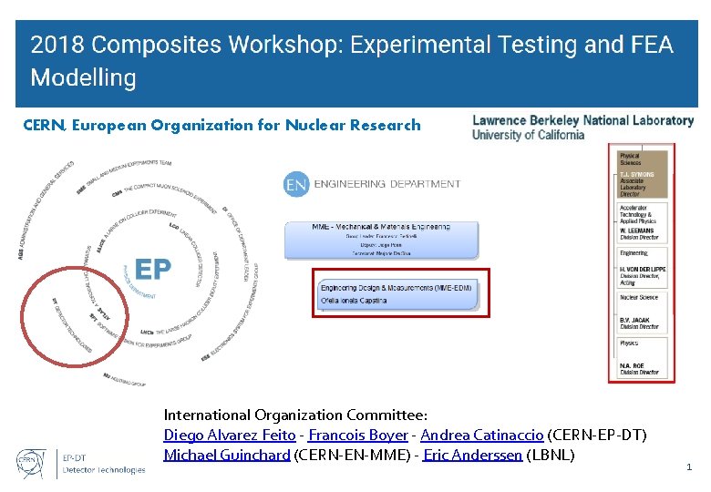 CERN, European Organization for Nuclear Research International Organization Committee: Diego Alvarez Feito - Francois