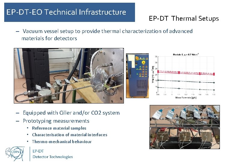 EP-DT-EO Technical Infrastructure EP-DT Thermal Setups – Vacuum vessel setup to provide thermal characterization