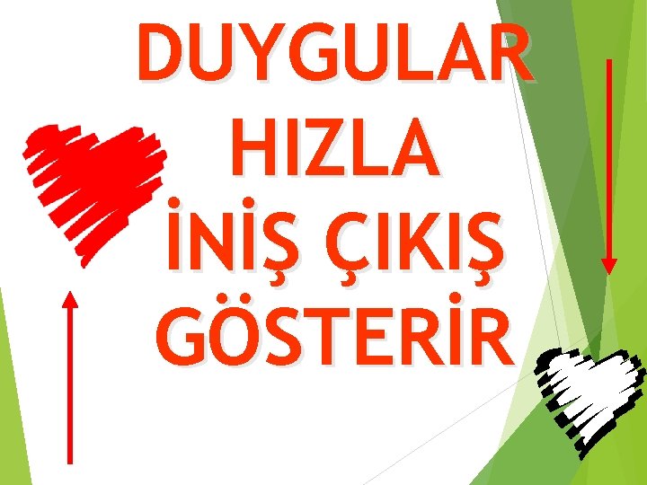 DUYGULAR HIZLA İNİŞ ÇIKIŞ GÖSTERİR 