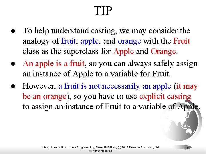 TIP l l l To help understand casting, we may consider the analogy of