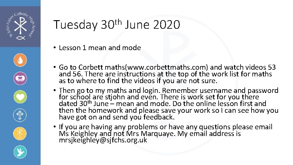 Tuesday 30 th June 2020 • Lesson 1 mean and mode • Go to