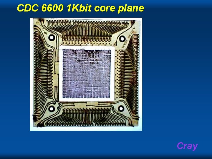 CDC 6600 1 Kbit core plane Cray 