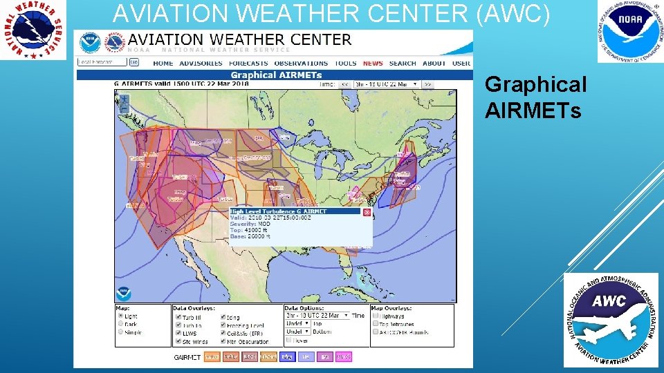 AVIATION WEATHER CENTER (AWC) Graphical AIRMETs 