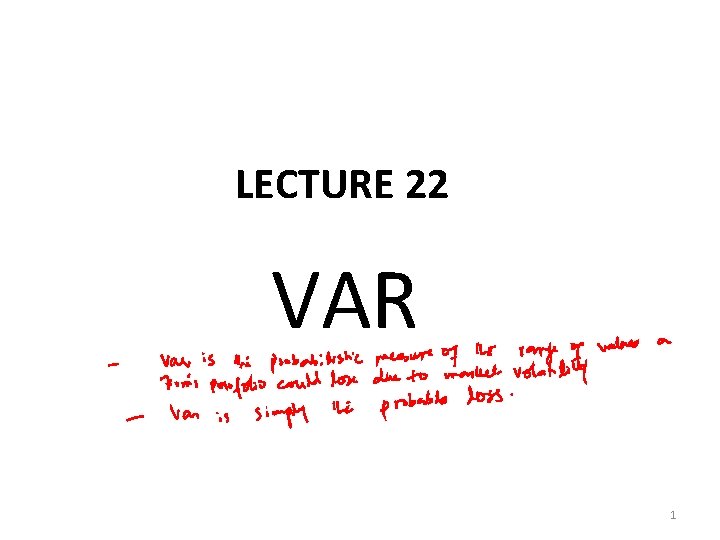 LECTURE 22 VAR 1 