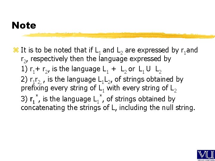 Note z It is to be noted that if L 1 and L 2