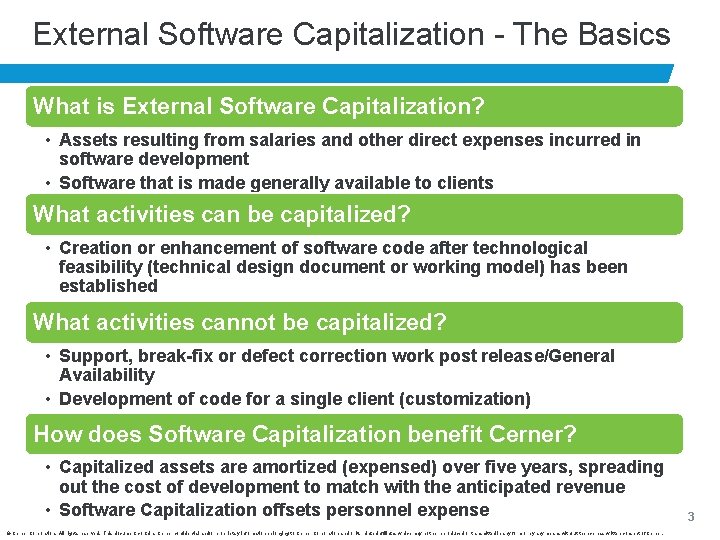 External Software Capitalization - The Basics What is External Software Capitalization? • Assets resulting