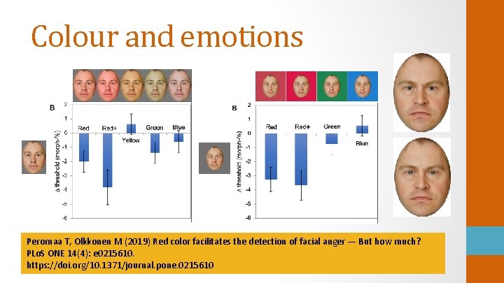 Colour and emotions Peromaa T, Olkkonen M (2019) Red color facilitates the detection of