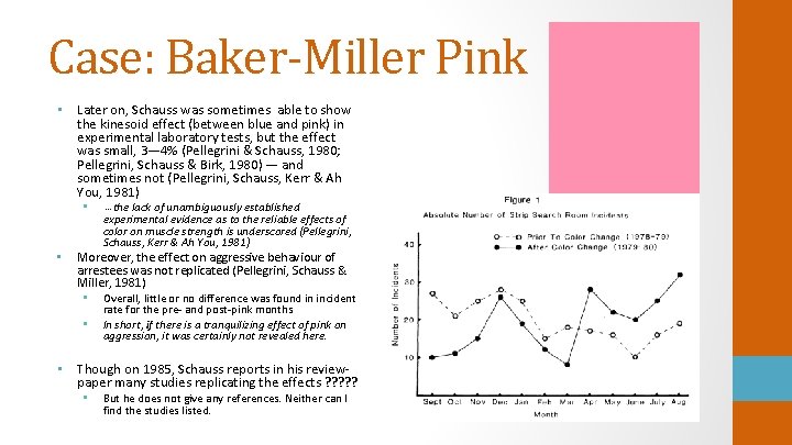 Case: Baker-Miller Pink • Later on, Schauss was sometimes able to show the kinesoid