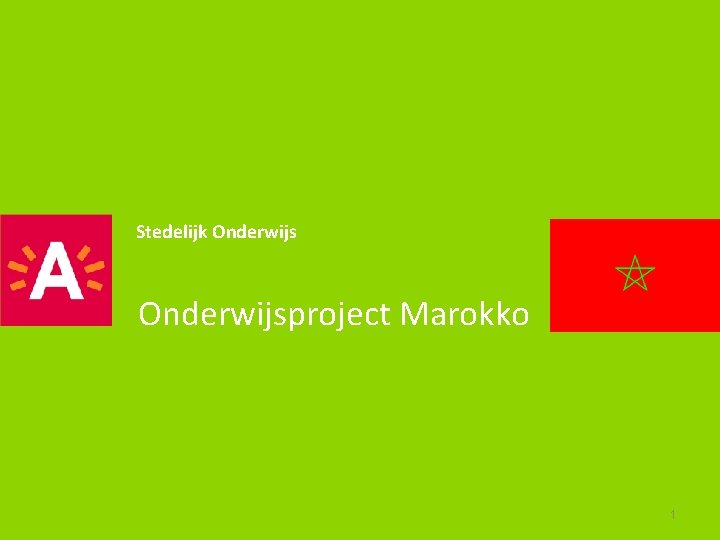 Stedelijk Onderwijsproject Marokko 1 