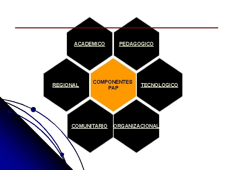 ACADEMICO REGIONAL PEDAGOGICO COMPONENTES PAP COMUNITARIO TECNOLOGICO ORGANIZACIONAL 