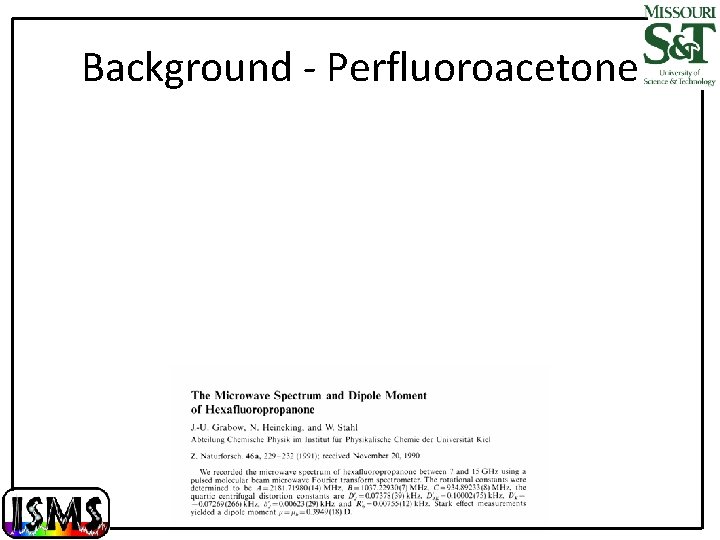 Background - Perfluoroacetone 