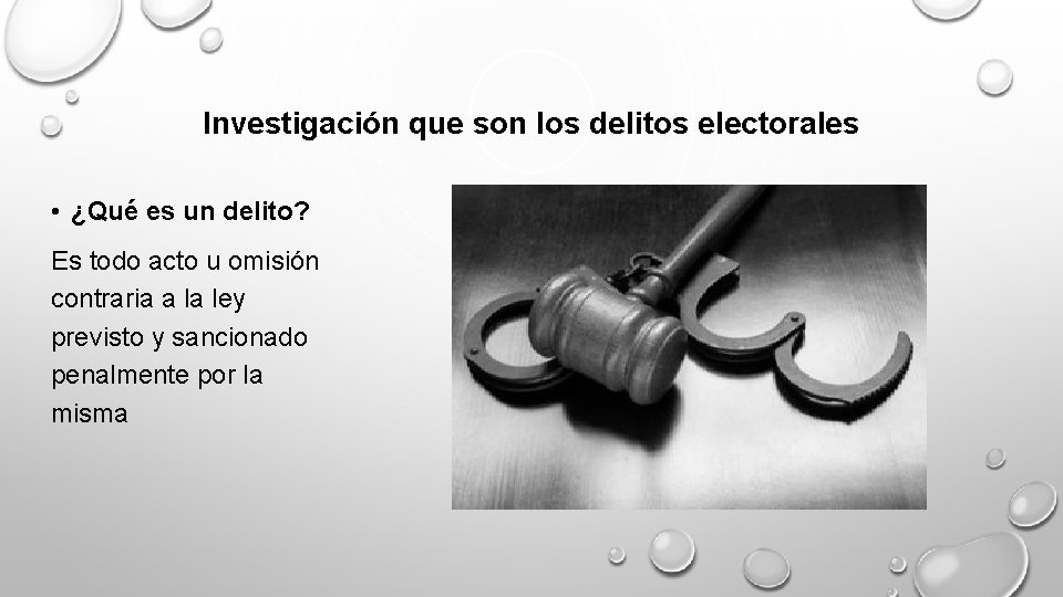 Investigación que son los delitos electorales • ¿Qué es un delito? Es todo acto