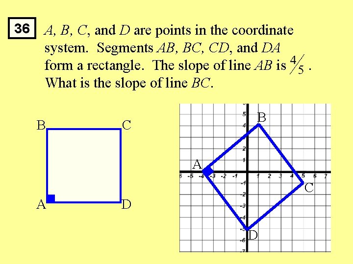 36 A, B, C, and D are points in the coordinate system. Segments AB,