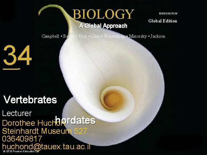 BIOLOGY A Global Approach TENTH EDITION Global Edition Campbell • Reece • Urry •