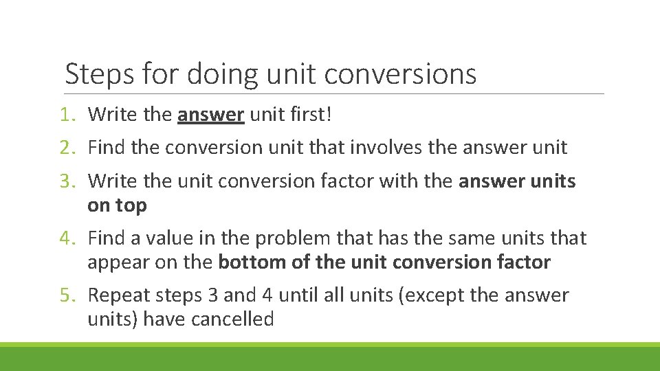 Engineering Unit Conversion Problem Examples Lesson 8 92017 SWBAT solve problems using dimensional