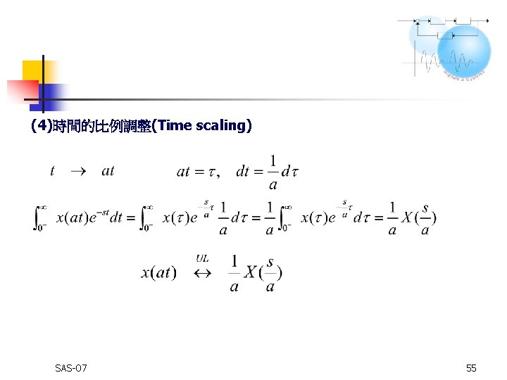 (4)時間的比例調整(Time scaling) SAS-07 55 
