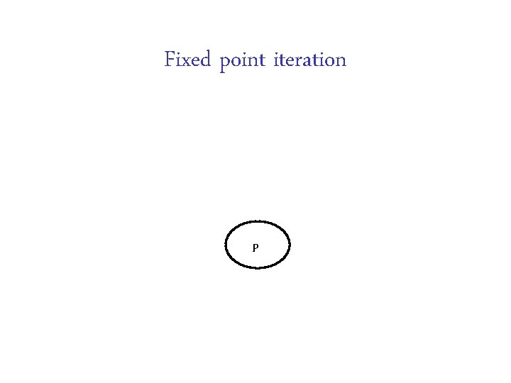 Fixed point iteration P 