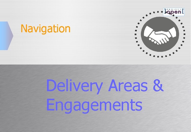 Navigation Delivery Areas & Engagements Navigation Delivery Areas & Engagements