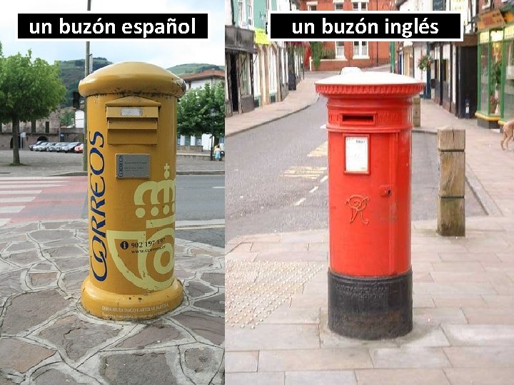 un buzón español un buzón inglés 