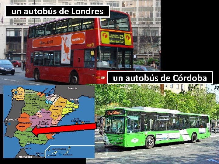 un autobús de Londres un autobús de Córdoba 