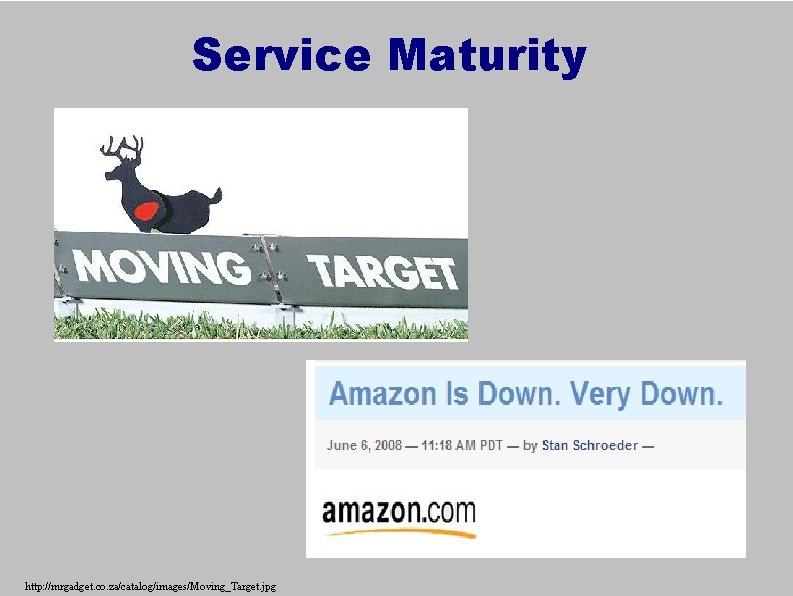 Service Maturity http: //mrgadget. co. za/catalog/images/Moving_Target. jpg 