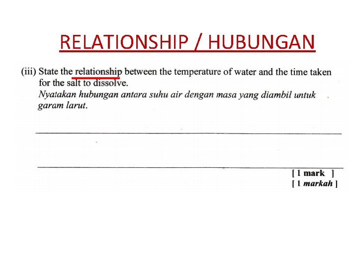 RELATIONSHIP / HUBUNGAN 
