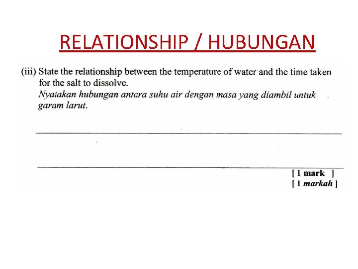 RELATIONSHIP / HUBUNGAN 