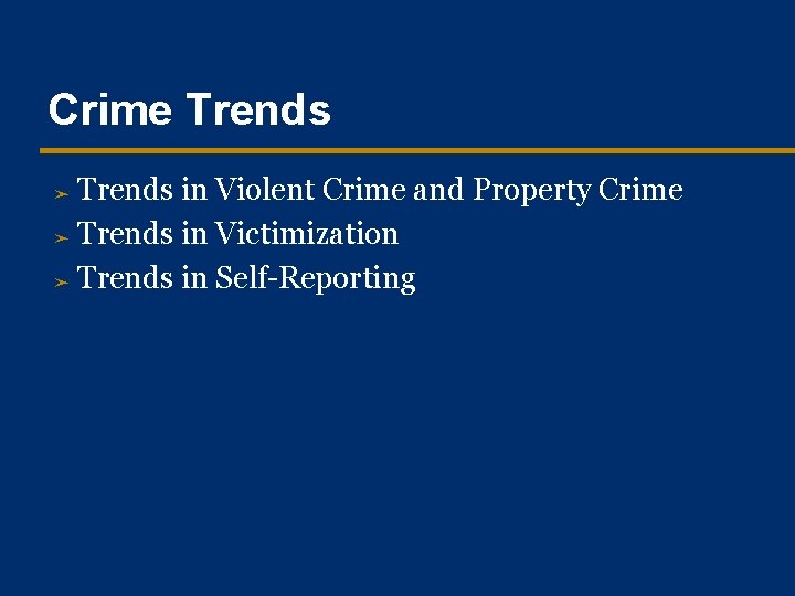 Crime Trends in Violent Crime and Property Crime ➤ Trends in Victimization ➤ Trends