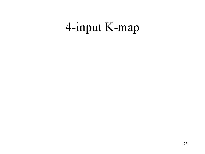 4 -input K-map 23 4 -input K-map 23