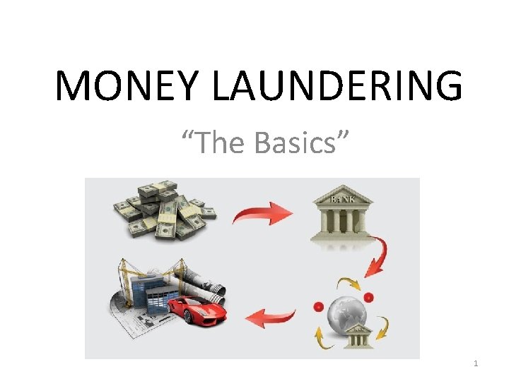 MONEY LAUNDERING “The Basics” 1 