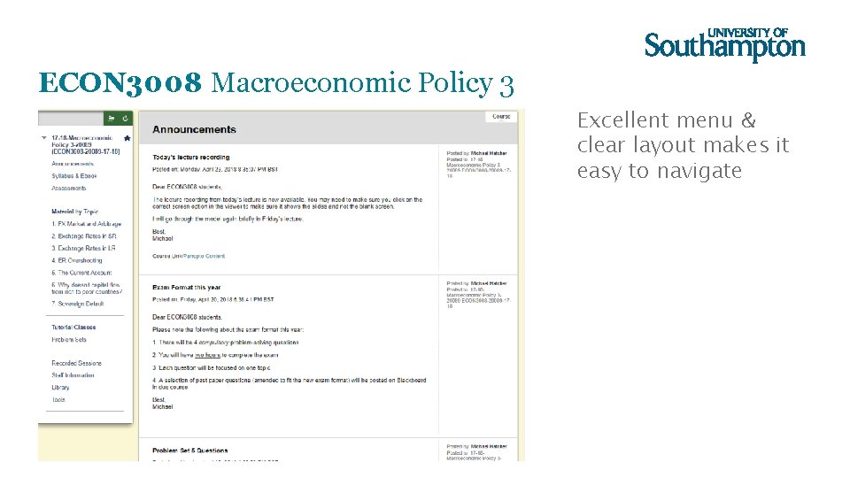 ECON 3008 Macroeconomic Policy 3 Excellent menu & clear layout makes it easy to