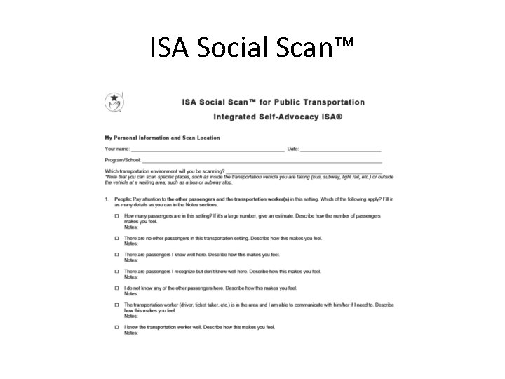 ISA Social Scan™ ISA Social Scan™