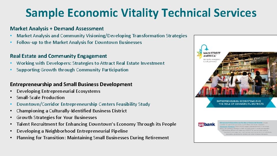 Sample Economic Vitality Technical Services Market Analysis + Demand Assessment ▪ Market Analysis and