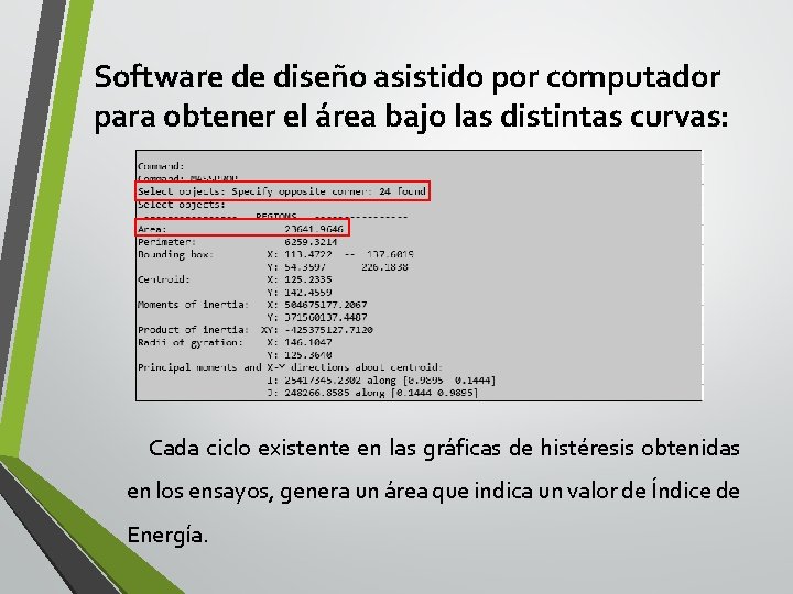 Software de diseño asistido por computador para obtener el área bajo las distintas curvas: