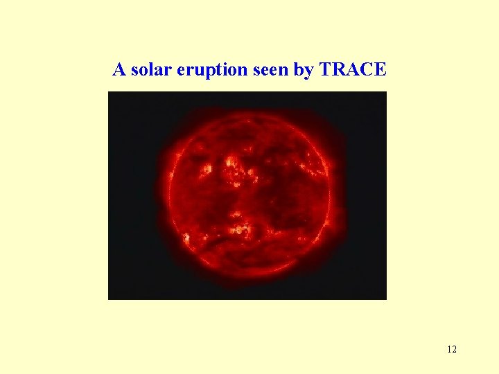 A solar eruption seen by TRACE 12 A solar eruption seen by TRACE 12