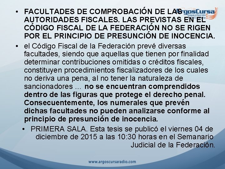 Las facultades de Gestin de las autoridades fiscales