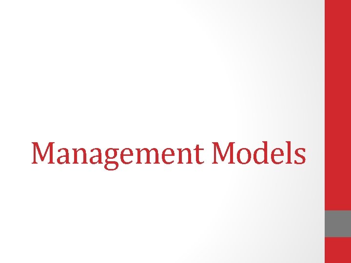 Management Models 