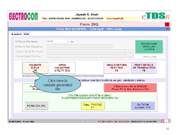 Click here to validate generated file 35 