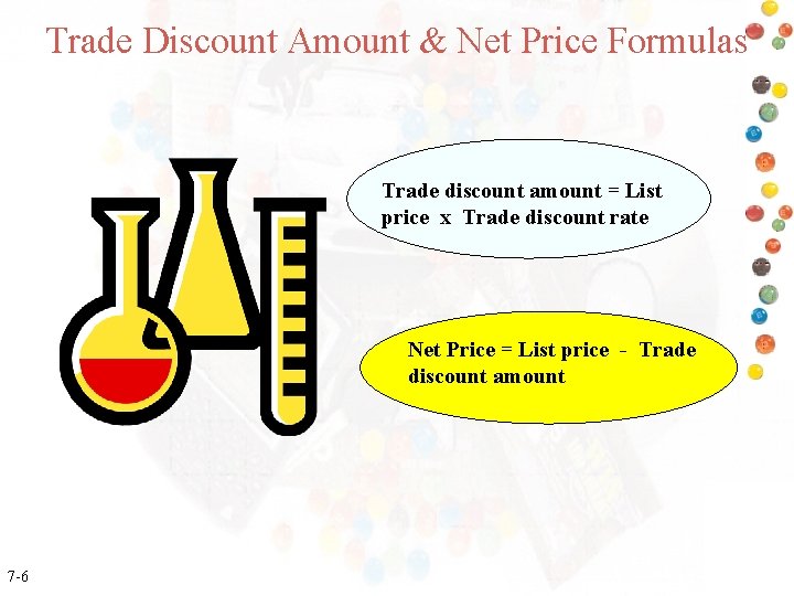 Trade Discount Amount & Net Price Formulas Trade discount amount = List price x