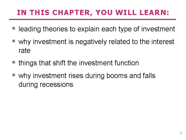 IN THIS CHAPTER, YOU WILL LEARN: § leading theories to explain each type of